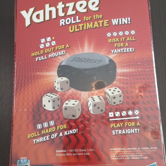 Hasbro Games Yahtzee Classic Dice Game For 2 Players Poshmark